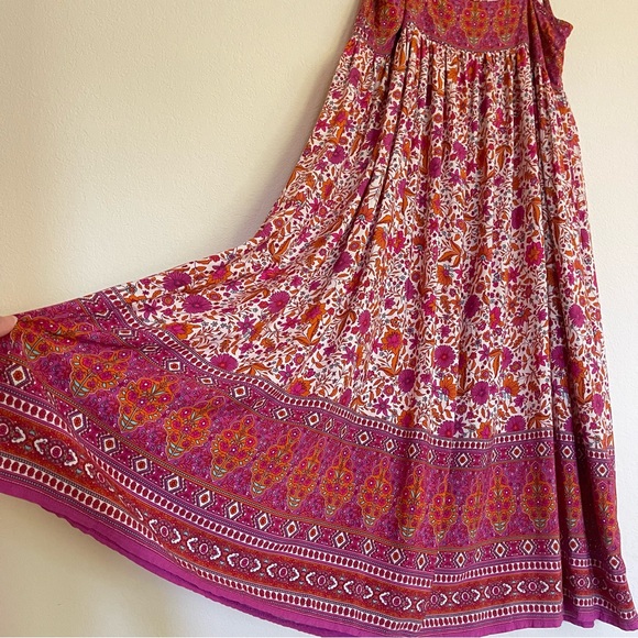 Natural Life Gigi Midi Dress Pink Orange Floral Size S - Picture 7 of 15